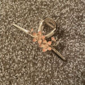 Disney Gold and Pink Floral Hair Clip